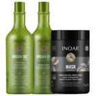 Inoar Argan Oil  Shampoo e Condicionador Litro + Mask Collection 1kg