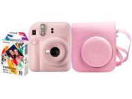 Instax Mini 12 Fujifilm Rosa Gloss com Pack de 10 Fotos e Bolsa