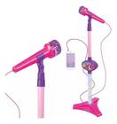 Instrumento Musical Pedestal Com Microfone Barbie F0057