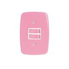 Interruptor 2 teclas simples rosa Pluzie Ideale 4x2