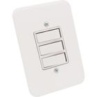 Interruptor 3 Teclas Simples 2 x 4 com Placa Branca Radial