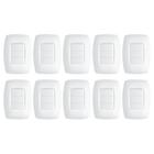 Interruptor 3 teclas simples com placa 4x2 Fame Elegance - Kit 10 un