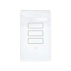 Interruptor AGL Wi-Fi Touch, AGL Home, Comando de Voz, 3 Teclas, Branco