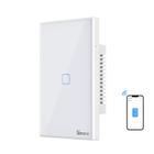 Interruptor de luz inteligente SONOFF TX T2 Interruptor de parede Wi-Fi, interruptores de toque Wi-Fi de 2,4 GHz, funciona com Alexa e Google Home, adequado para interruptores de parede dos EUA e CA, 1 gangue de 1 via, sem necessidade de hub (1 gangue)