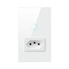 Interruptor de Parede Inteligente Wi-Fi/Zigbee 16A/20A - Painel de Vidro - Compatível com Alexa