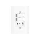 Interruptor Duplo com tomada Romazi Dunas 2P+T Simples 10A 4x2"