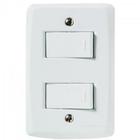 Interruptor Duplo Paralelo 4x2 com 2 Teclas Paralelas 10A 250V LUX2 Branco TRAMONTINA