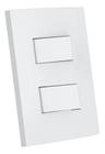 Interruptor Duplo Simples 2 Teclas 4x2 Branco Dubai