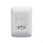Interruptor Duplo + Tomada 10A 4X2 Embutir Aria Tramontina