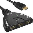 Interruptor HDMI Fosmon 3x1 4K @30Hz com cabo para HDTV PS5 Xbox