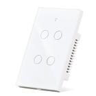 Interruptor Inteligente Wi Fi 4 Botões Touch Smart Branco