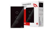 Interruptor Inteligente Wifi Smarteck - 3 Botões - Preto