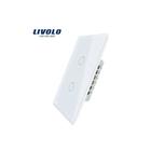 Interruptor Livolo Inter Touch Tela 2 Botões Branco Vl C502S