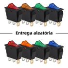 Interruptor Oscilante Iluminado LED Amarelo Vermelho Verde 12pcs 3 Pinos 2 Posições Liga / Desliga