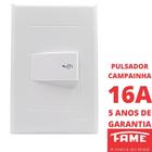 Interruptor Pulsador Campainha 16A Com Placa Evidence FAME