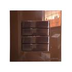 Interruptor Quadruplo Simples Móvel Marmore Embutir 10a Sleek