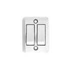 Interruptor Retangular Duplo Sobrepor Externa Pulsador Pezzi