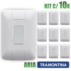 Interruptor Simples Aria Branco Tramontina 6A/250V Kit c/ 10 unidades c/placa