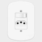Interruptor Simples Com Tomada 2P+T 10A/250V Blanc 1357 Fame