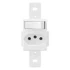 Interruptor Simples com Tomada 2P+T 20A/250V~ Fame Blanc