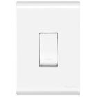 Interruptor Simples de Luz 1 Tecla Tramontina Linha Liz com Placa 4x2 Apagador Seção Parede Branco
