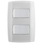 Interruptor Simples Duplo Branco 4x2 10a 250v 8018 Slim