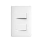 Interruptor Simples Duplo Fame Habitat com Placa 4x2 Branco