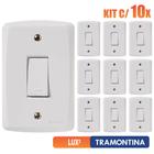 Interruptor Simples Lux2 Branco Tramontina 10A/250V Kit c/ 10 unidades c/placa