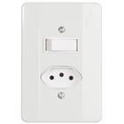 Interruptor Simples + Tomada 2P+T 20A Com Placa- 20 Unidades