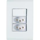 Interruptor Simples + Tomada Dupla 20A Branco 4X2 Tramontina
