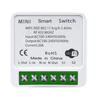 Interruptor Smart WiFi Tuya 16A/20A - Controle Remoto RF433MHz - Mini Painel Redondo LED