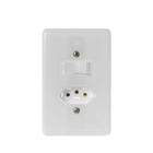 Interruptor Tecla Simples mais Tomada Bipolar 2P mais T 10A