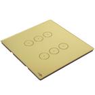 Interruptor Touch Tok Glass 6 Pads Wi-Fi Dourado 4X4