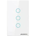 Interruptor Touch Wi-Fi com 3 Botões Novadigital Branco LITE-WS3 Casa inteligente