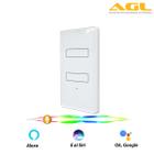 Interruptor Touch Wifi Inteligente AGL 2 Tecla Branco Bivolt