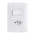 Interruptor Tramontina Aria 1 Tecla Simples - Tomada 2P+T 10A com Placa Branco