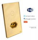 Interruptor Wi-fi Inteligente 1 Pad + Tomada Lumenx Dourado