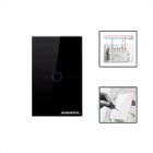 Interruptor Zigbee Touch 1 Botão Inteligente 4X2 - Preto