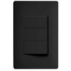 Interruptores Simples 3 Preto 16A/250v Com Placa Suporte Fame