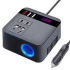 Inversor de Carro 150W com Pico DC12V/24V p 110V/220V Display LED, Tomadas e Carregamento Rápido
