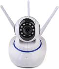 Ip Camera Wifi Com 3 Antenas Onvif HD P2p 360