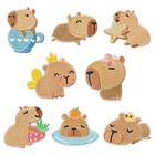 Iron on Patches Kirako Capybara Cartoon Aquatic Mammal x8