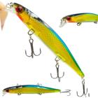 Isca Artificial 3 Garatéias 11cm 13gr Tucunaré azul marinho corpo amarelo refletivo - H FIshing