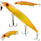 Isca Artificial 3 Garatéias 11cm 13gr Tucunaré Robalo Dourado cor Laranja - H FIshing