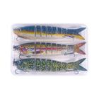 Isca de Pesca Articulada 13,5cm - 3 Peças com 8 Segmentos - Afundamento Lento