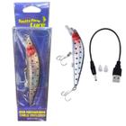 Isca De Pesca Elétrica Recarregável Usb Twitching Lure Led - Lux Hair