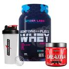 Isohydro ++ Flexx Whey 907g - Under Labz - 907g + Creatina - 300g - Integralmédica + Coqueteleira IM