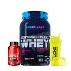 Isohydro++ flexx whey under labz + omega 3 60 caps integralmedica + coqueteleira cor sortida