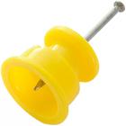 Isolador Roldana Plástico Anti UV Fio com Prego 100un Amarelo - CNI, Opção: Amarelo (a), Tam: 36x36