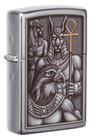 Isqueiro de bolso Zippo Egyptian Gods Emblem Design Street Chro